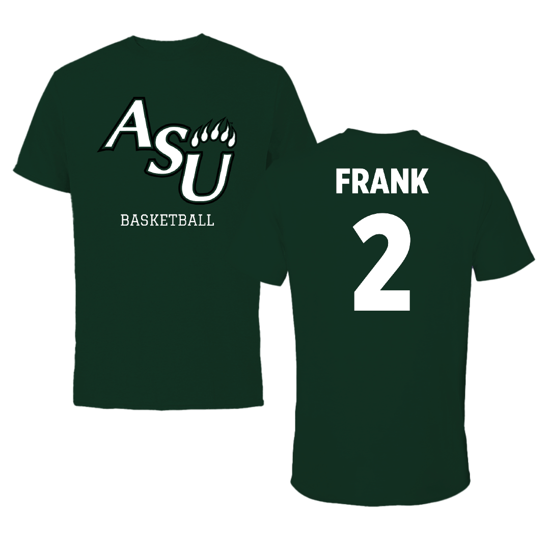 Adams State University Basketball Forest Green Tee - #2 Harrison Frank