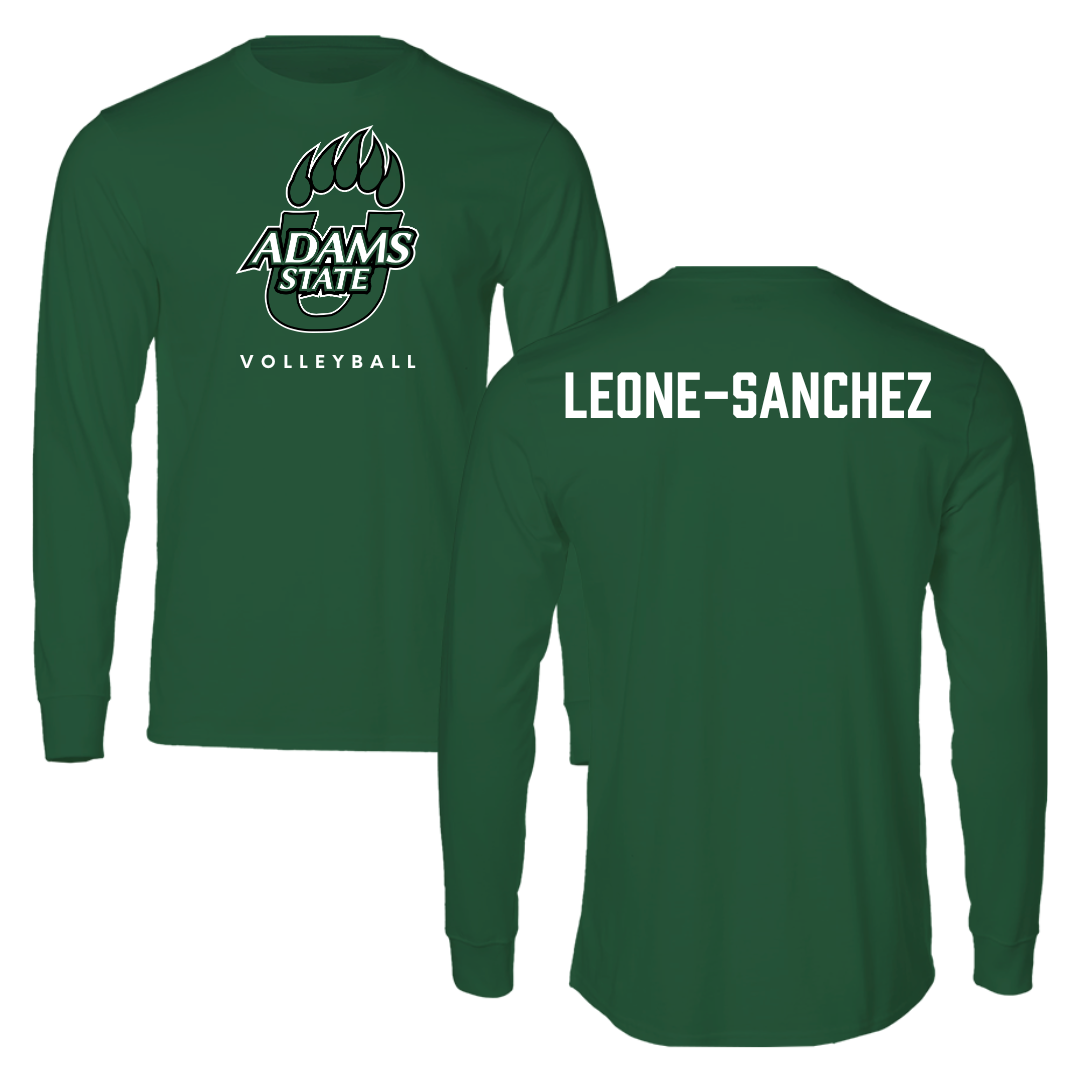 Adams State University Volleyball Green Performance Long Sleeve - Sierra Leone-Sanchez