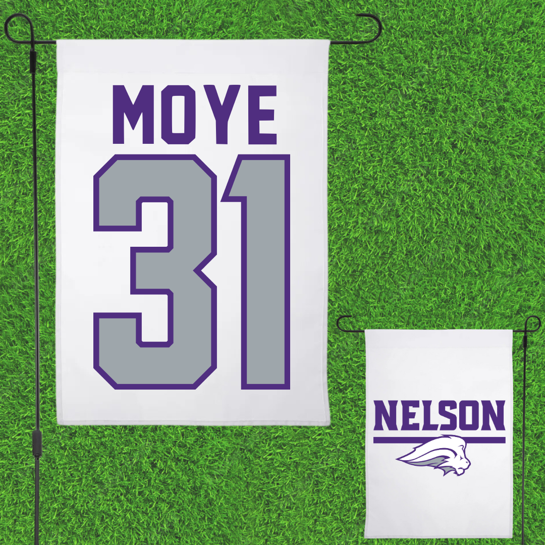 Nelson University Baseball White Garden Flag - #31 Hamilton Moye