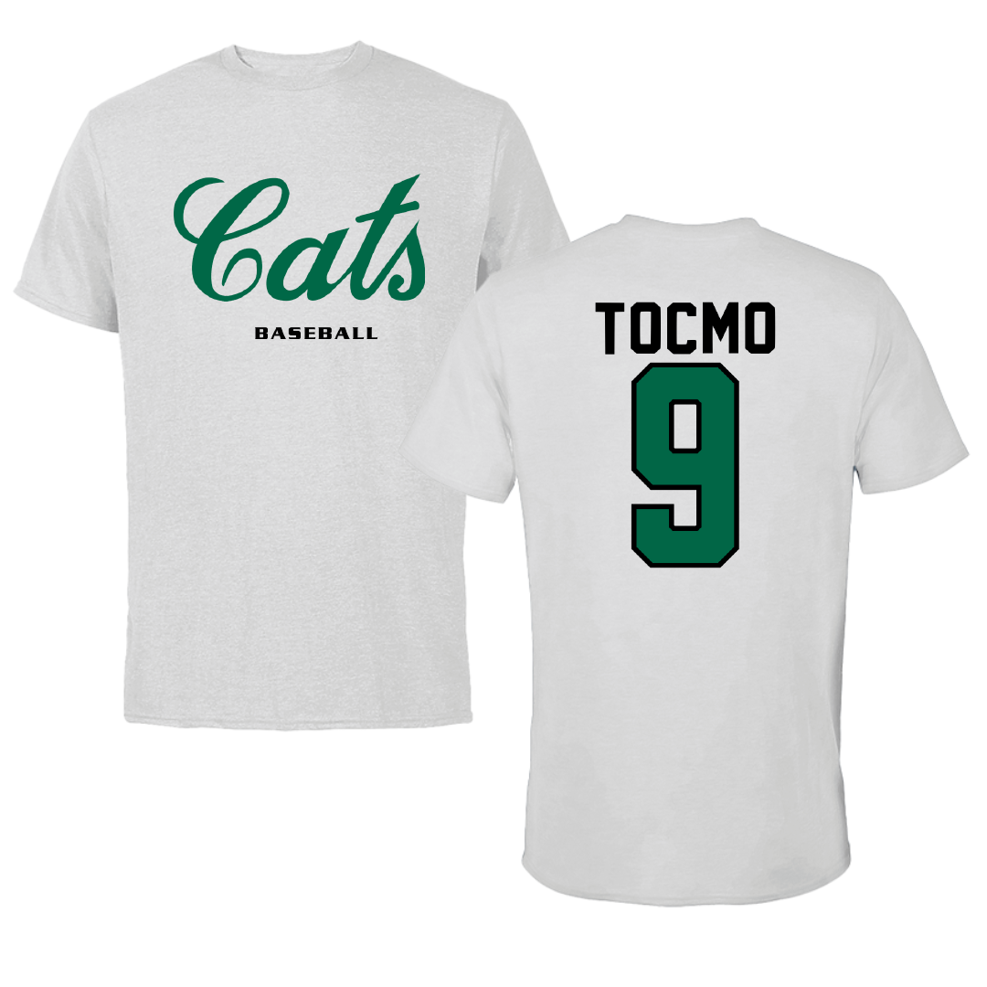 Northwest Missouri State University Baseball Light Gray Cats Tee - #9 Evan Tocmo