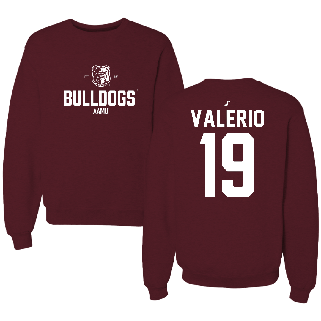 Alabama A&M University Baseball Maroon General Crewneck - #19 Jose Valerio