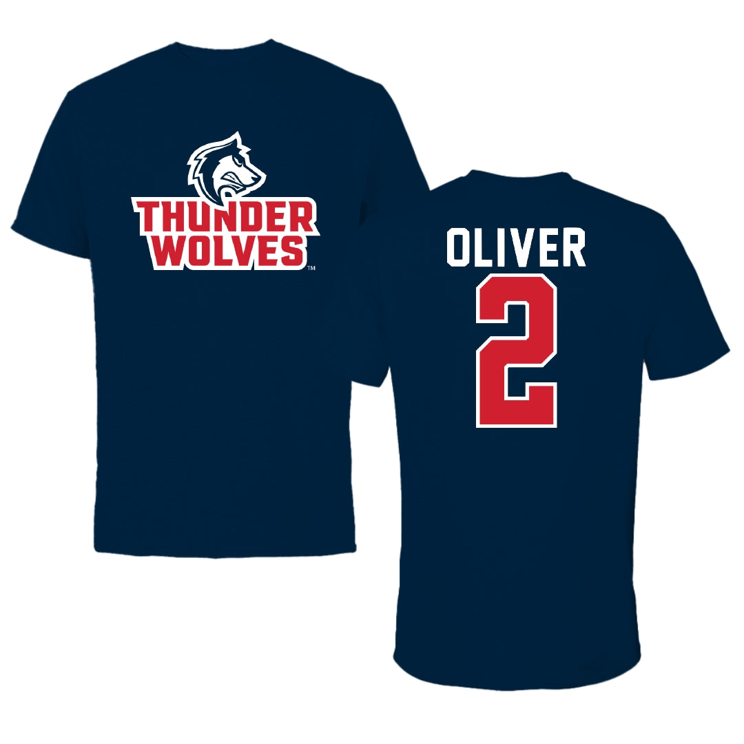 Colorado State University-Pueblo Baseball Navy Tee - #2 Alex Oliver