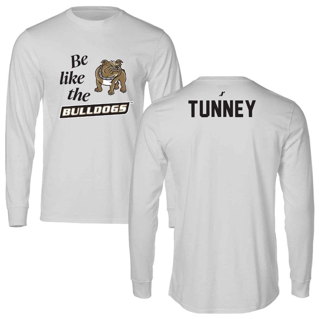Bryant University TF and XC Light Gray Be Like Us Performance Long Sleeve - Kat Tunney