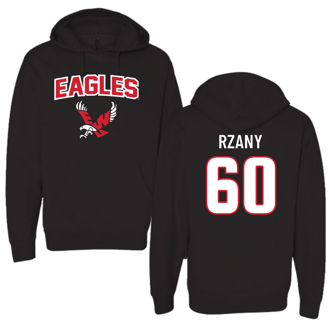 Eastern Washington University Football Black Hoodie - #60 Gabriel Rzany