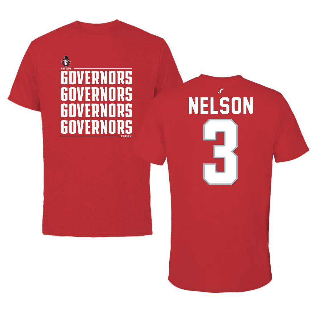 Austin Peay State University Basketball Red General Tee - #3 Anala Nelson