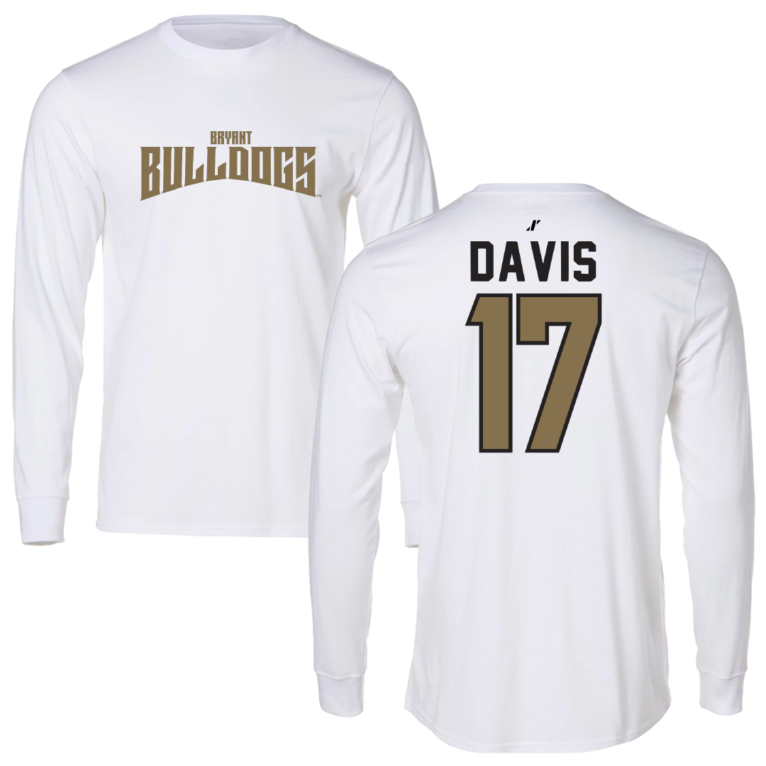 Bryant University Baseball White Classic Long Sleeve - #17 Ty Davis