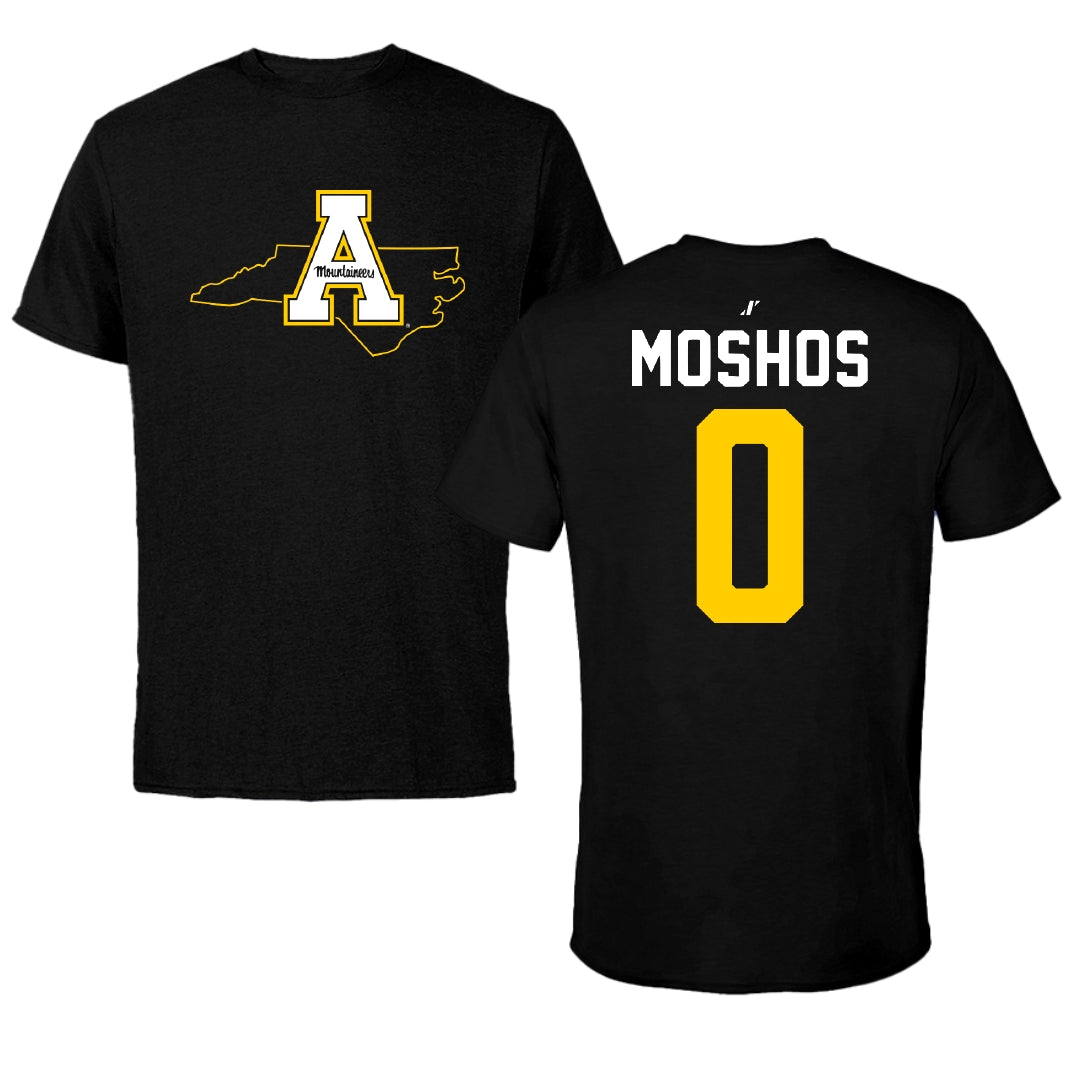 Appalachian State University Softball Black State Tee - #0 Sophie Moshos