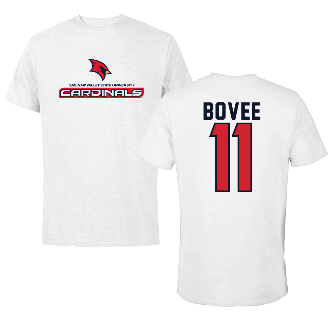 Saginaw Valley State University Soccer White Tee - #11 Ryan Bovee