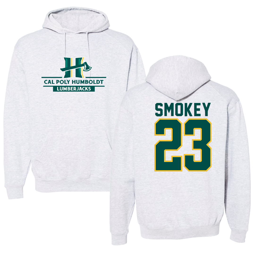 Cal Poly Humboldt Softball Gray Hoodie - #23 Alyssa Smokey