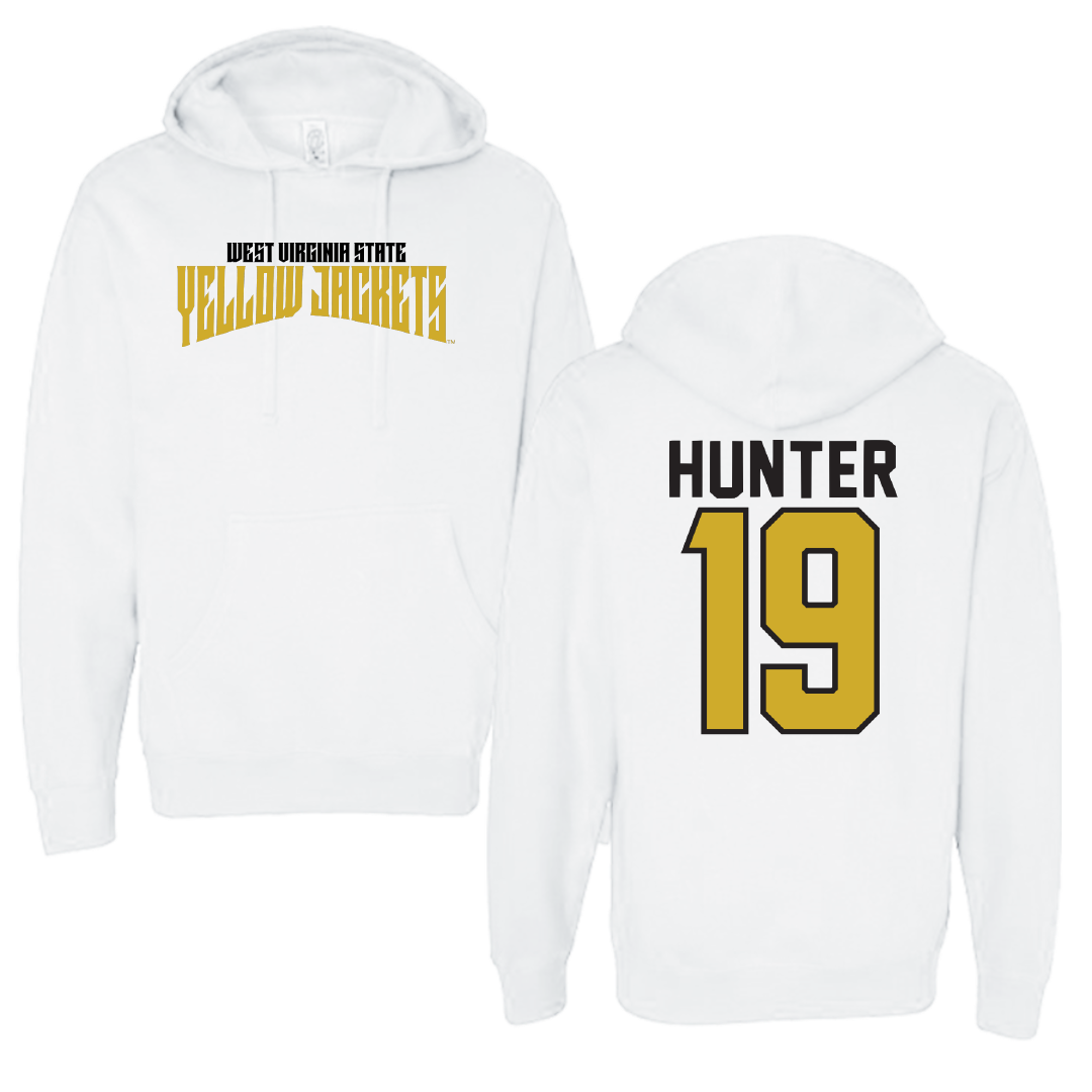 West Virginia State University Acrobatics & Tumbling White Classic Hoodie - #19 Brylee Hunter