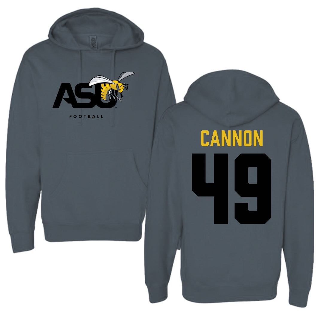Alabama State University Football Dark Gray Hoodie - #49 Baylor Cannon