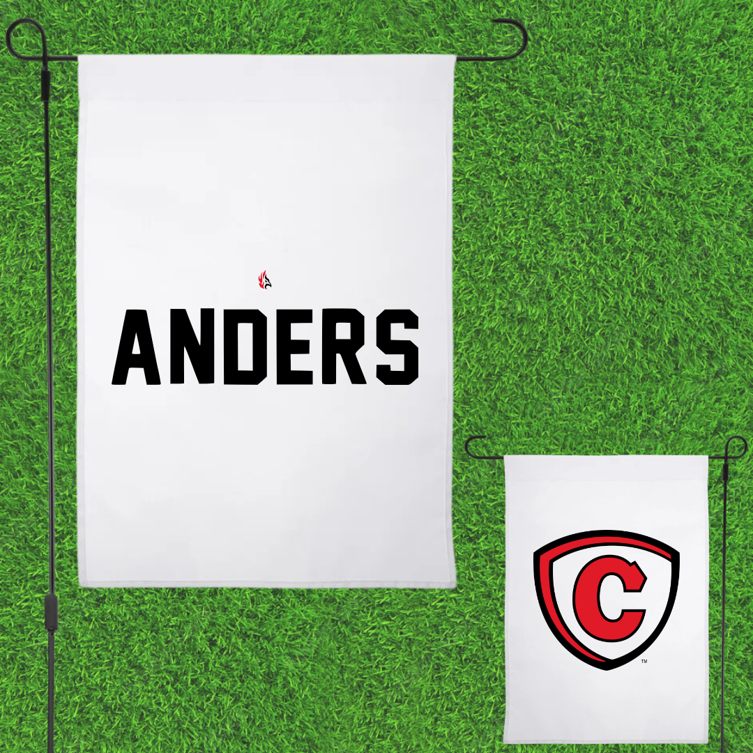 Carthage College Wrestling White Garden Flag - Margie Anders