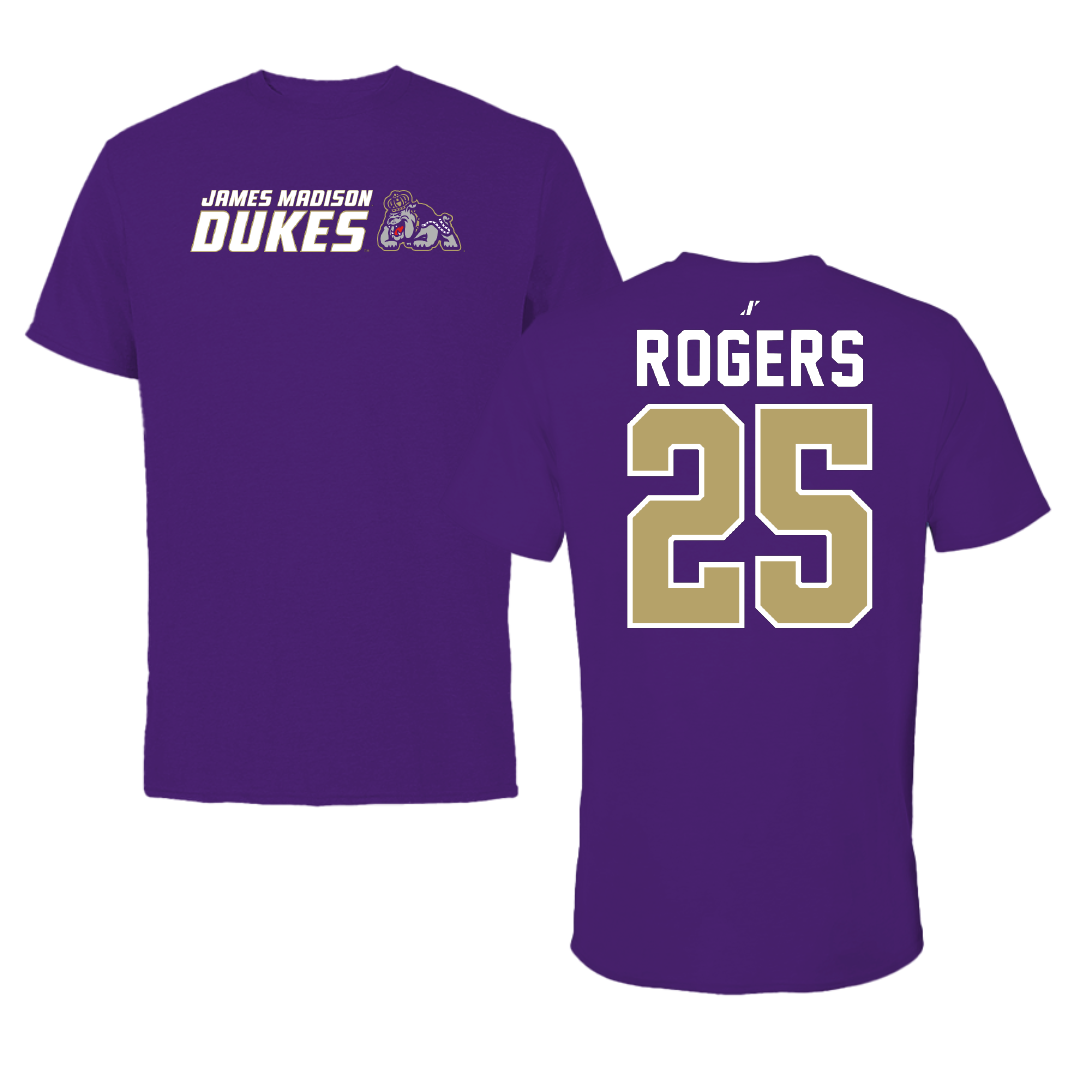 James Madison University Softball Purple General Tee - #25 Lexi Rogers