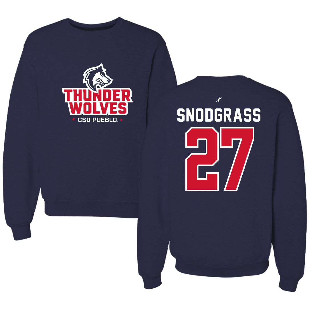 Colorado State University-Pueblo Baseball Navy General Crewneck - #27 Kade Snodgrass