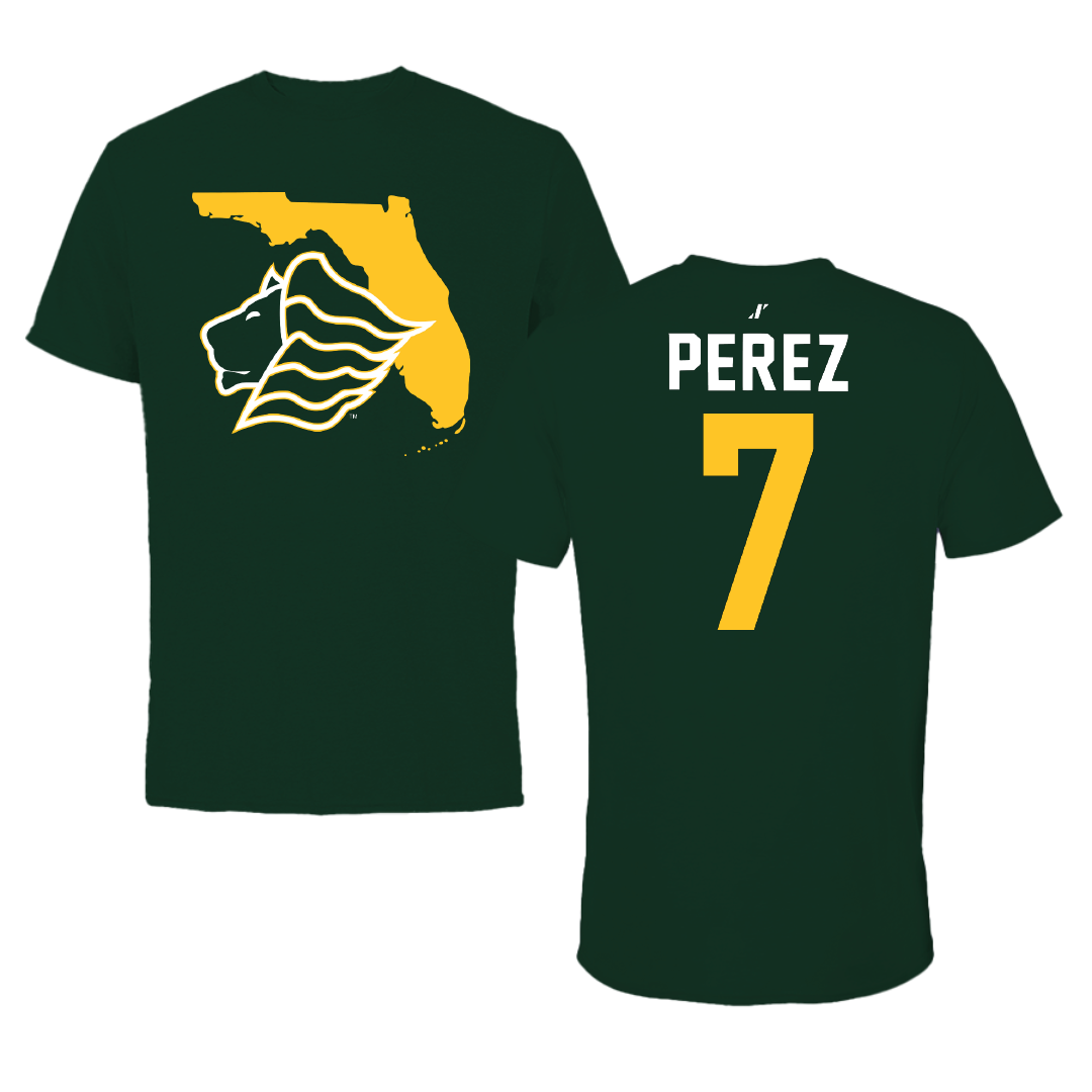 Saint Leo University Volleyball Forest Green State Tee - #7 Paula Perez