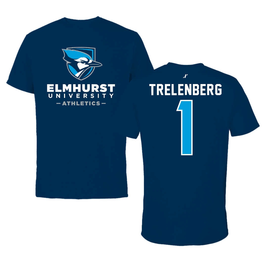 Elmhurst University Basketball Navy Tee - #1 Dominic Trelenberg