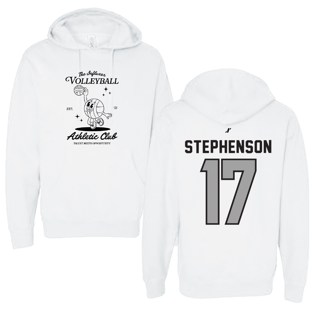 Volleyball White Influxer Athletic Club Hoodie - #17 Sophie Stephenson