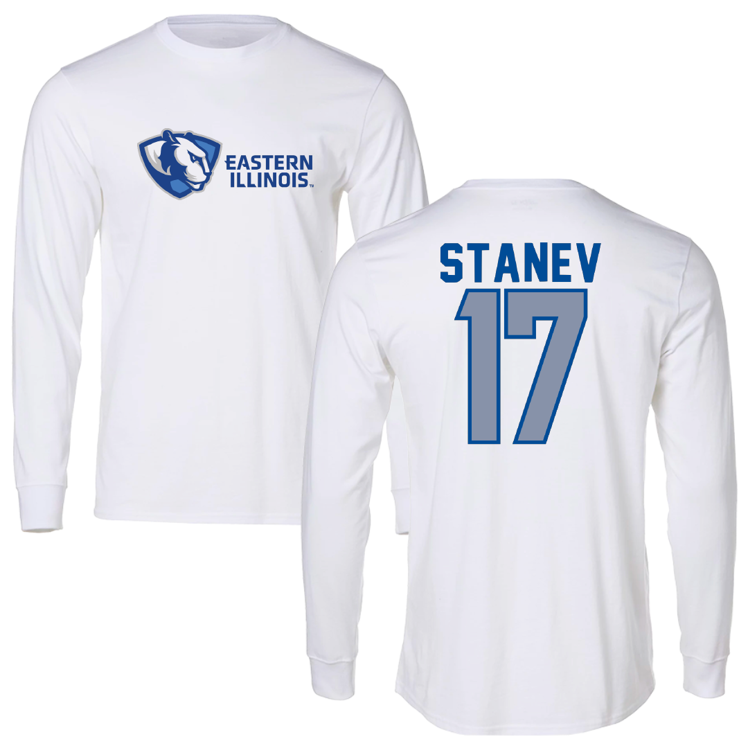 Eastern Illinois University Volleyball White Performance Long Sleeve - #17 Julia Stanev