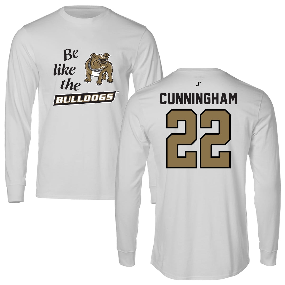 Bryant University Soccer Light Gray Be Like Us Performance Long Sleeve - #22 Ashley Cunningham
