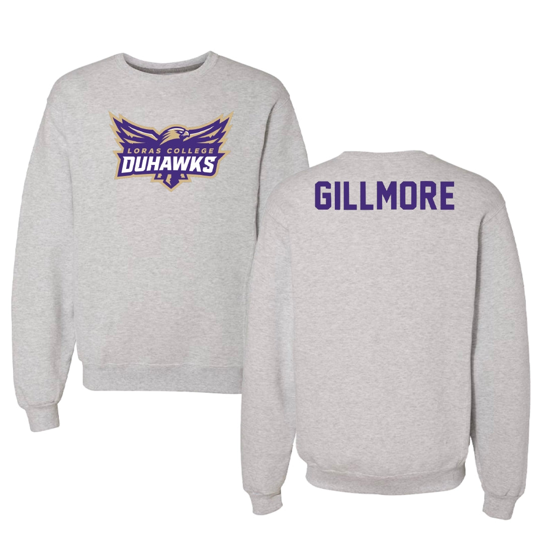 Loras College Swimming & Diving Gray Crewneck - Caden Gillmore