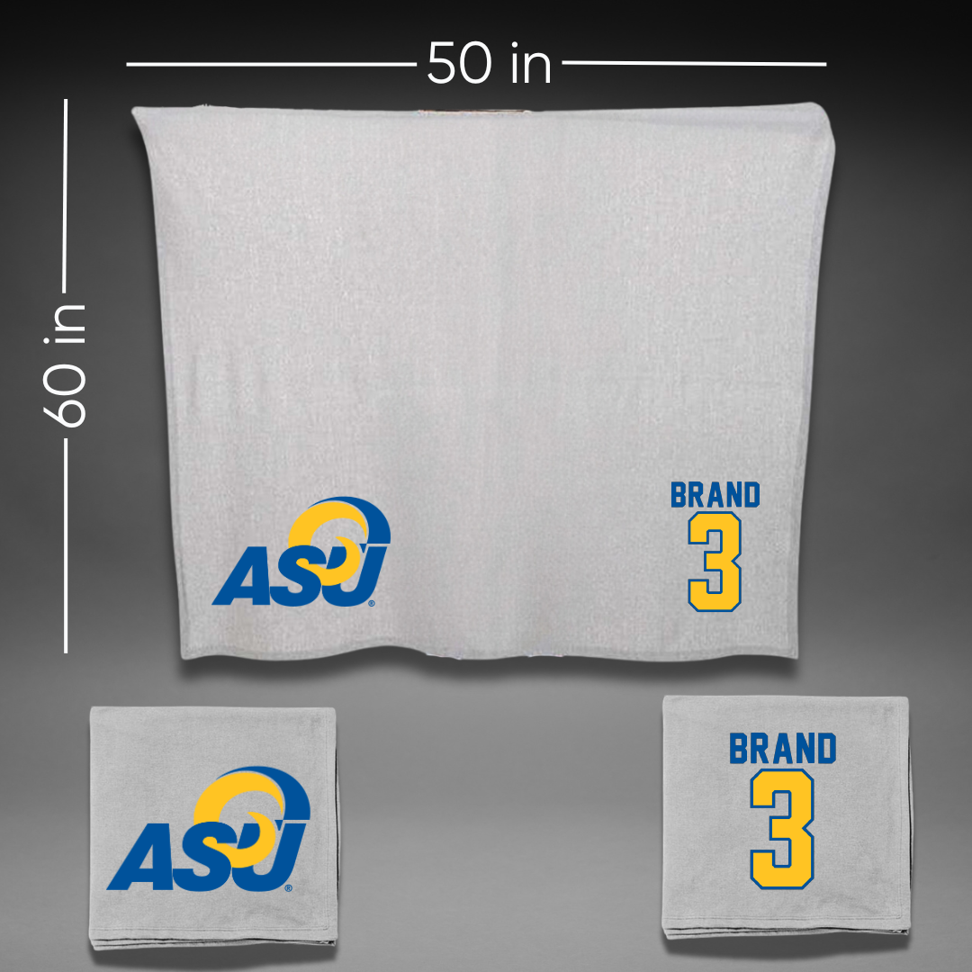 Angelo State University Softball Gray Blanket - #3 Abby Brand