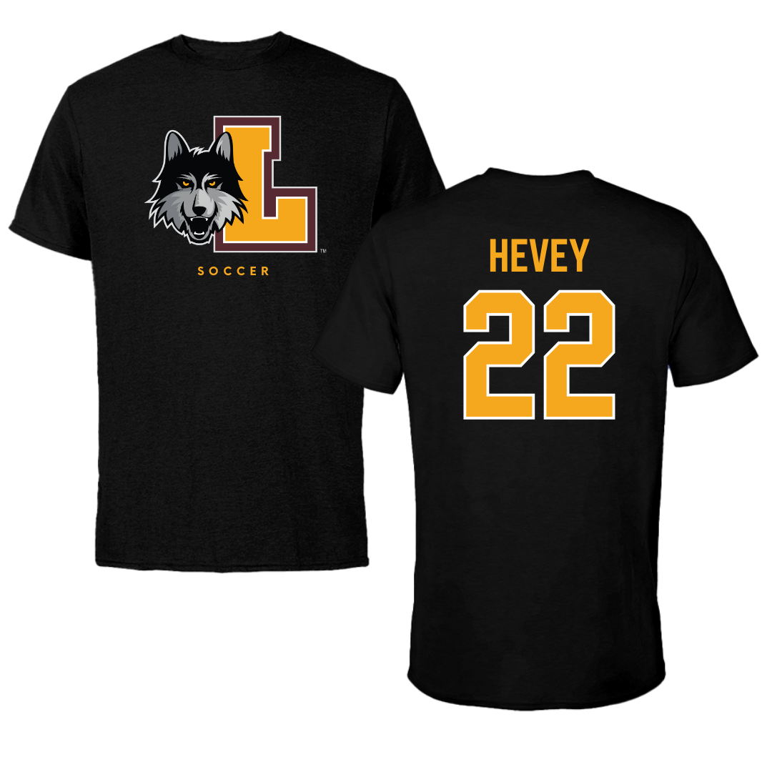 Loyola University-Chicago Soccer Black Mascot Performance Tee - #22 Zoe Hevey