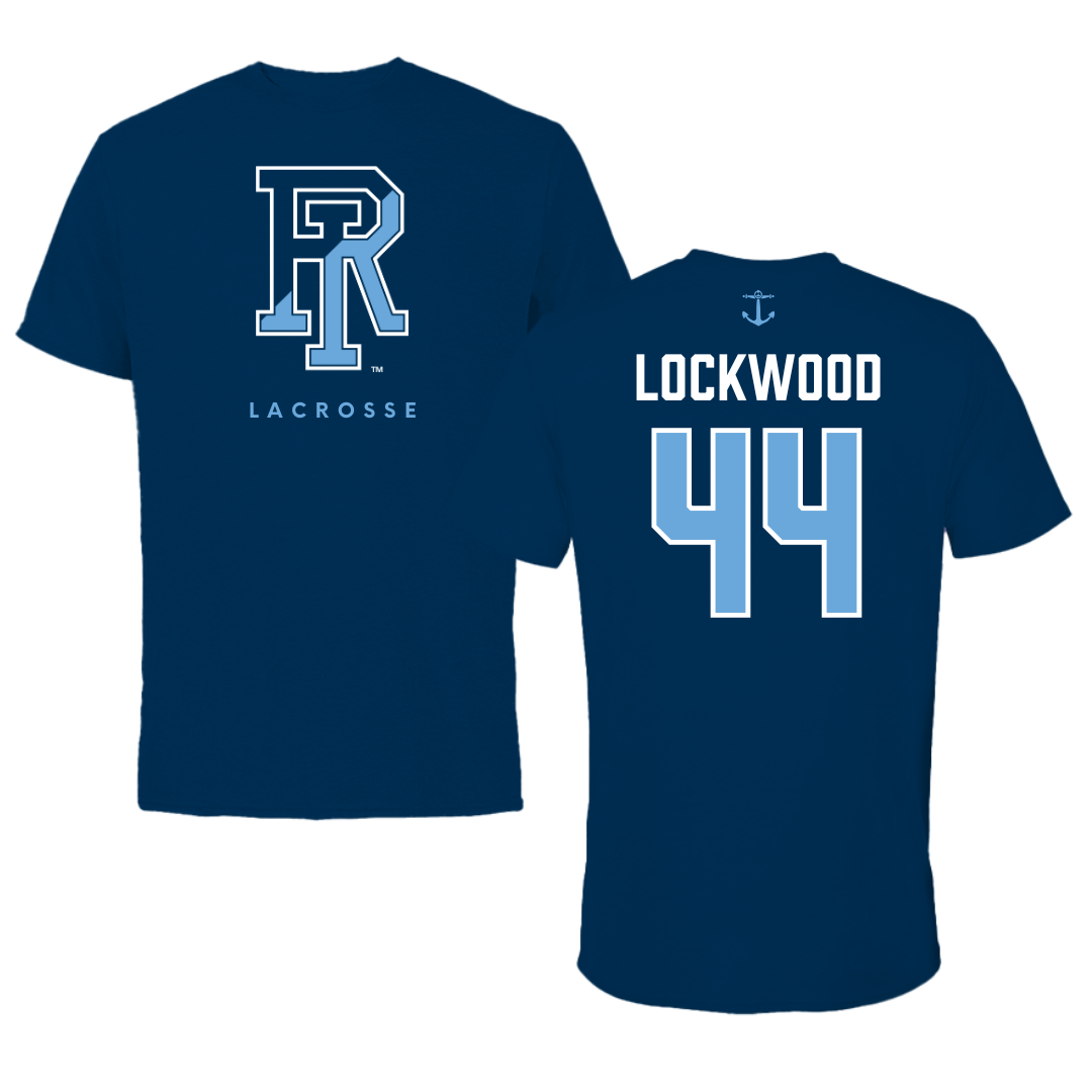University of Rhode Island Lacrosse Navy Performance Tee - #44 Zoe Lockwood