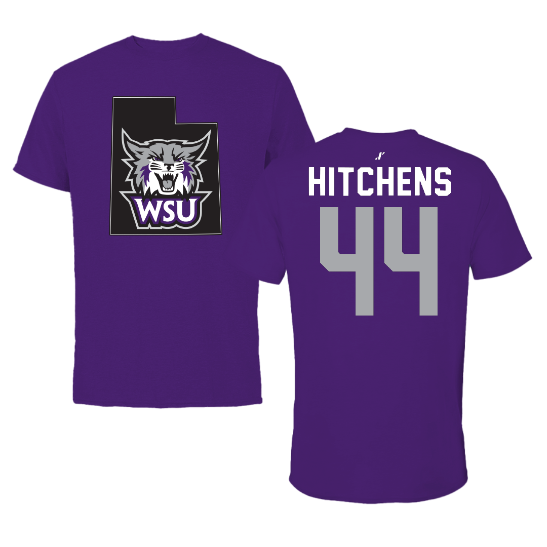 Weber State University Football Purple State Performance Tee - #44 Mayson Hitchens