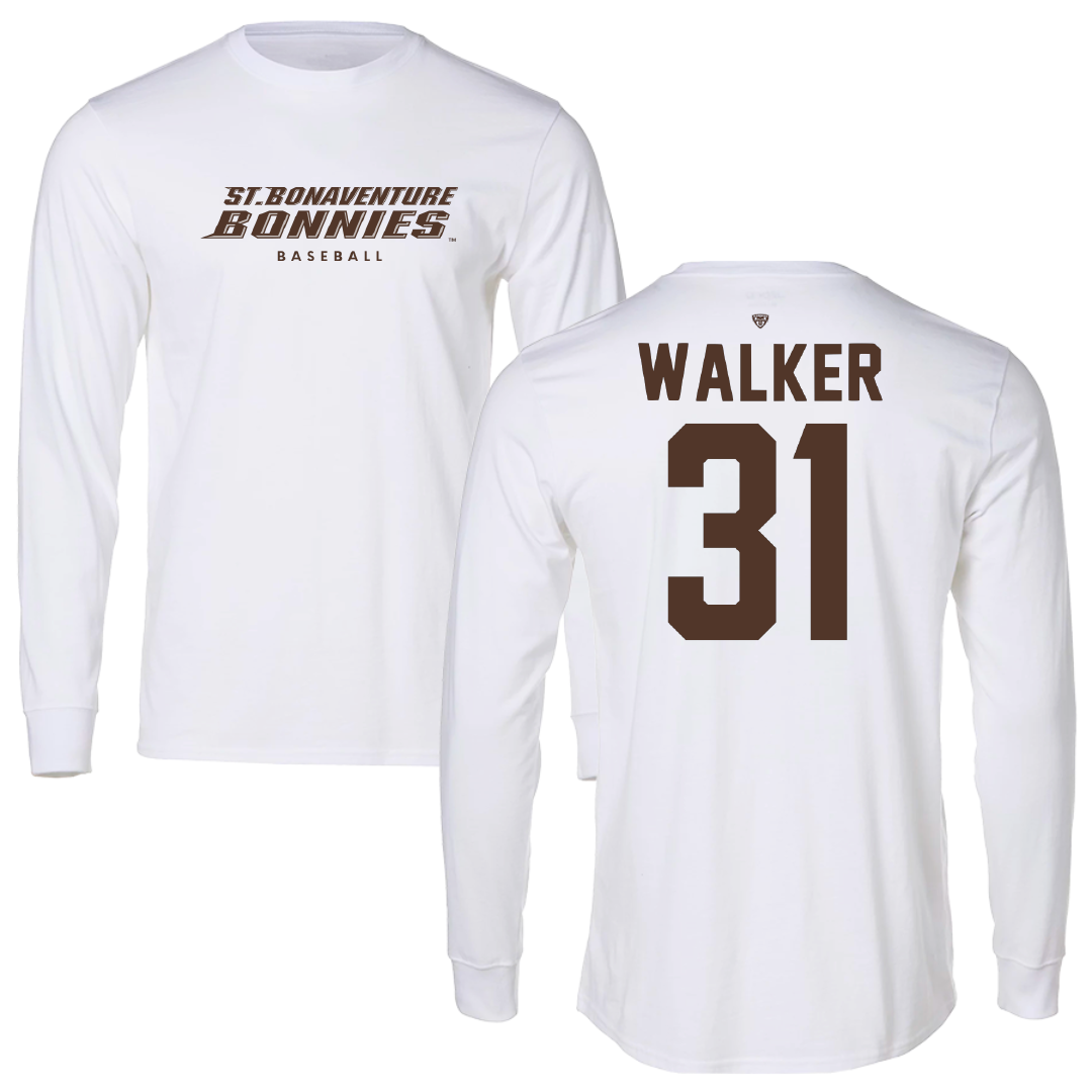 St. Bonaventure University Baseball White Long Sleeve - #31 Kade Walker