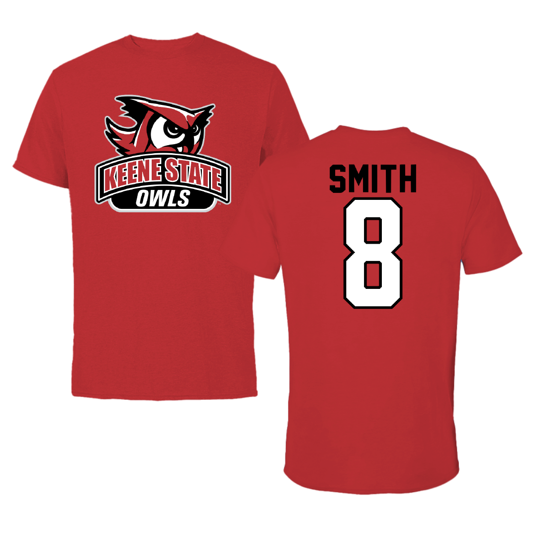 Keene State College Lacrosse Red Performance Tee - #8 Cameron Smith