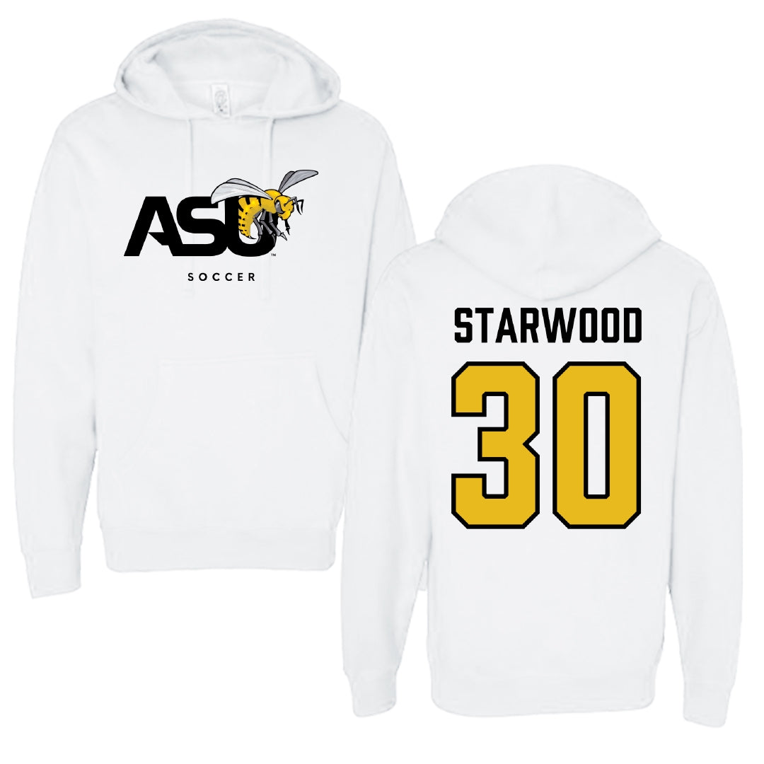 Alabama State University Soccer White ASU Hoodie - #30 Lauryn Starwood