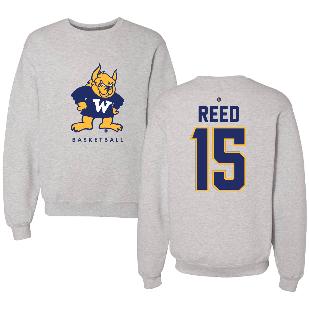 Webster University Basketball Gray Crewneck - #15 Sebastian Reed