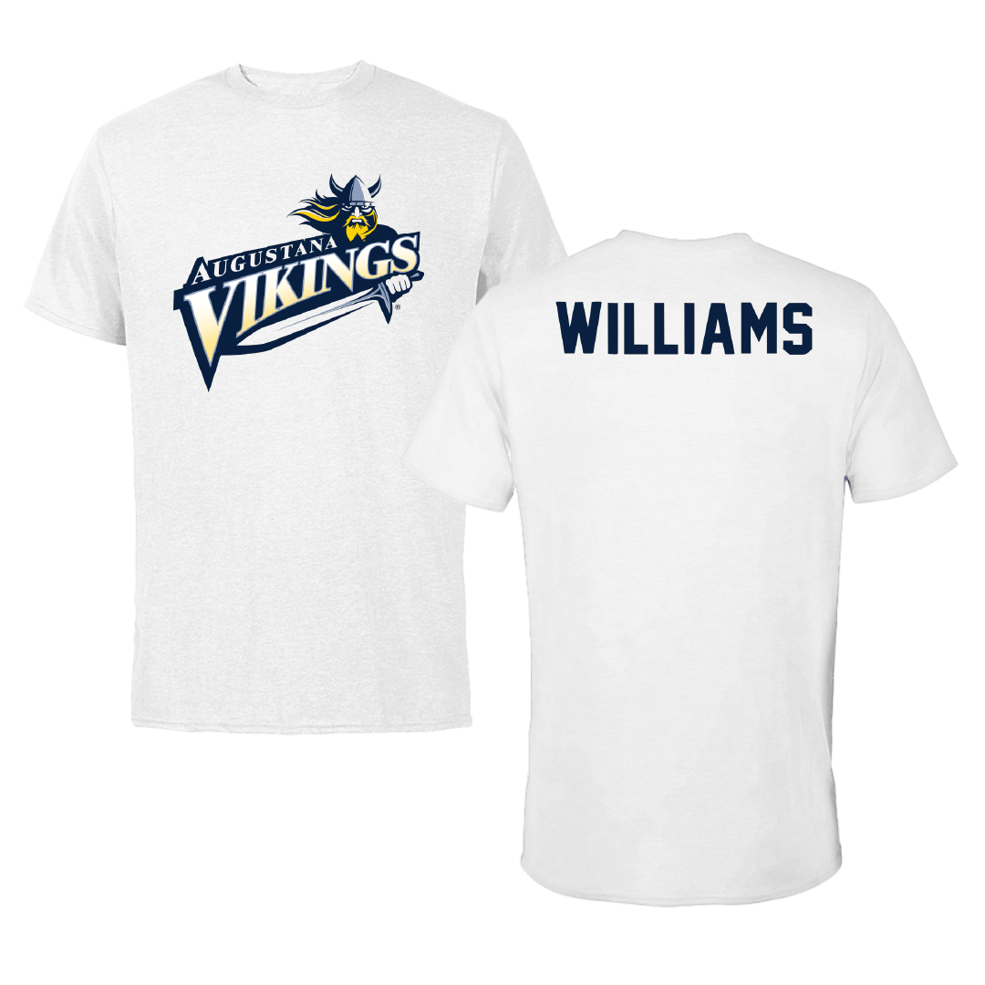 Augustana University (South Dakota) Wrestling White Performance Tee - Bentley Williams