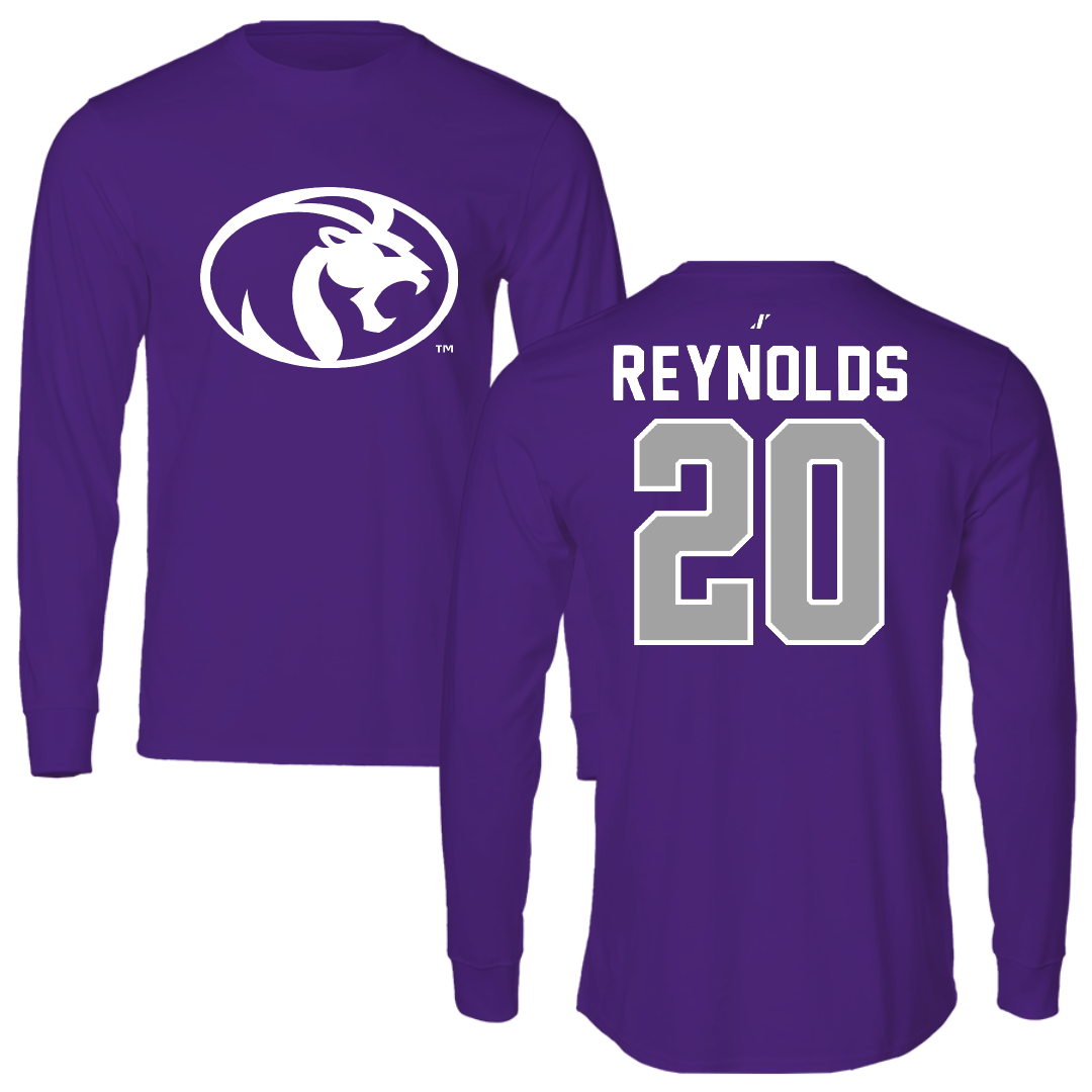 University of North Alabama Soccer Purple Performance Long Sleeve - #20 Maddie Reynolds