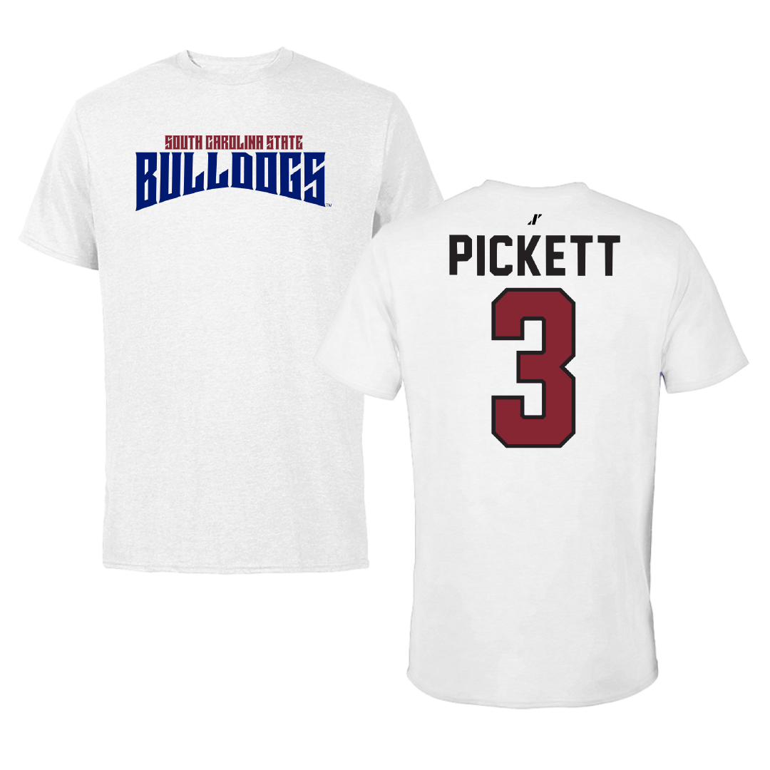 South Carolina State University Volleyball White Classic Performance Tee - #3 Xaria Pickett