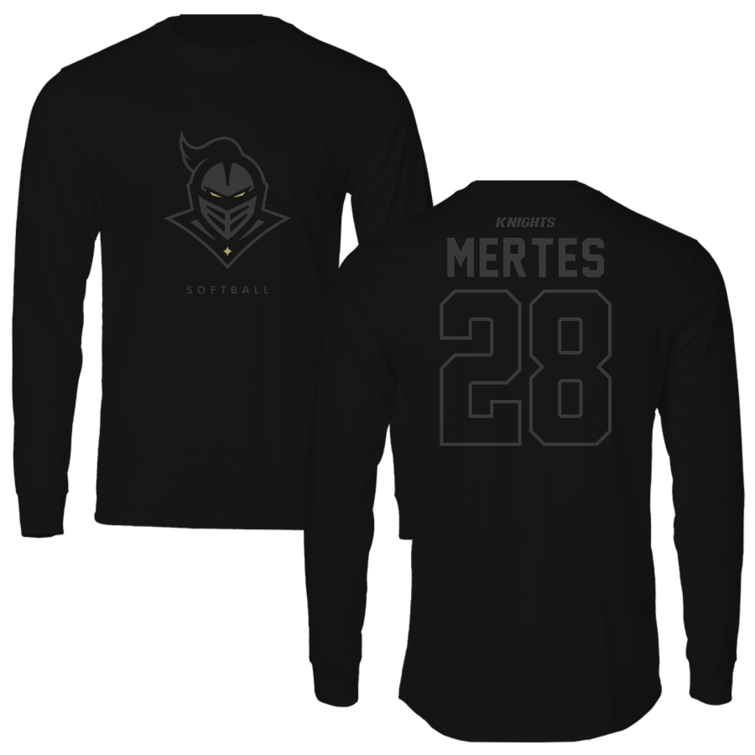 University of Central Florida Softball Black Performance Long Sleeve - #28 Izzy Mertes