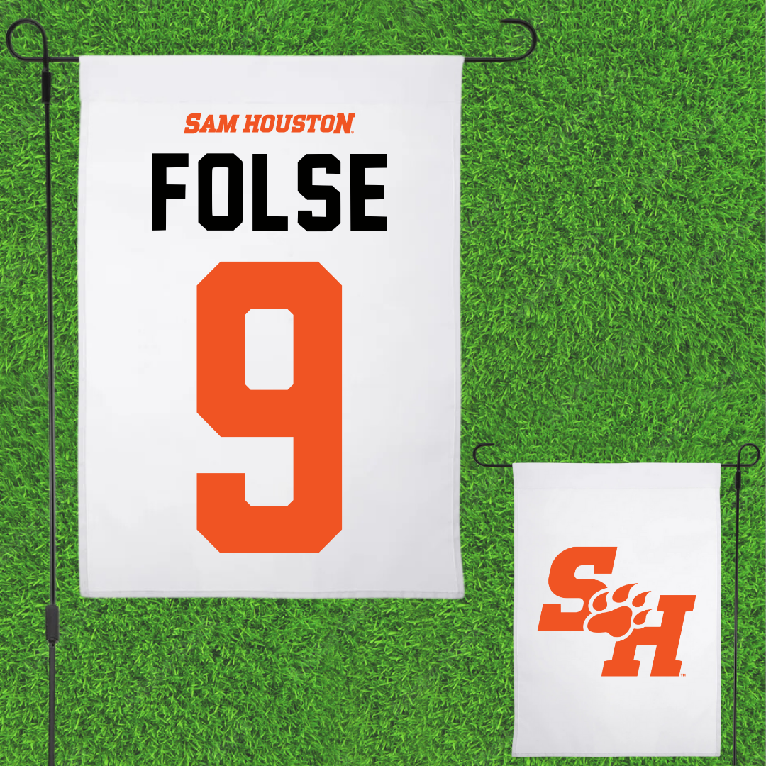 Sam Houston State University Volleyball White Garden Flag - #9 Ella Folse