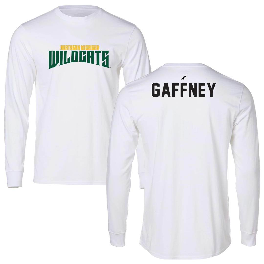 Northern Michigan University Wrestling White Classic Performance Long Sleeve - Noelle Gaffney