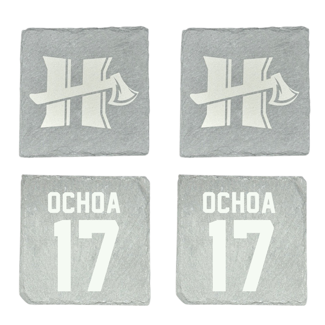 Cal Poly Humboldt Soccer Stone Coaster (4 Pack)  - #17 Evan Ochoa