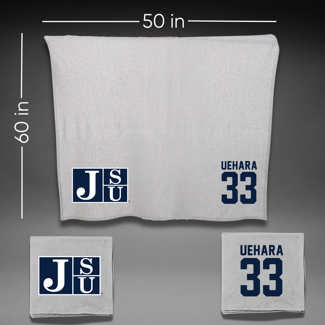 Jackson State University Soccer Gray Blanket - #33 Kalia Uehara