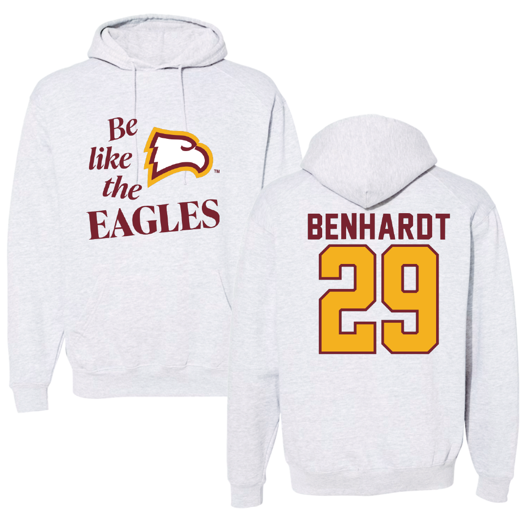 Winthrop University Baseball Light Gray Be Like Us Hoodie - #29 Alan Benhardt