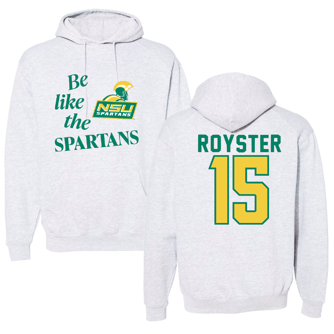 Norfolk State University Baseball Light Gray Be Like Us Hoodie - #15 Liam Royster