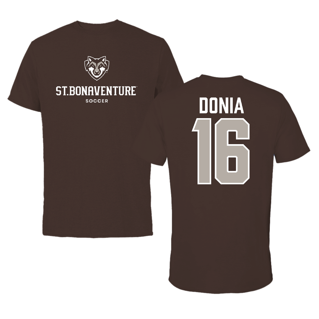 St. Bonaventure University Soccer Brown Bonnies Tee - #16 Alessia Donia