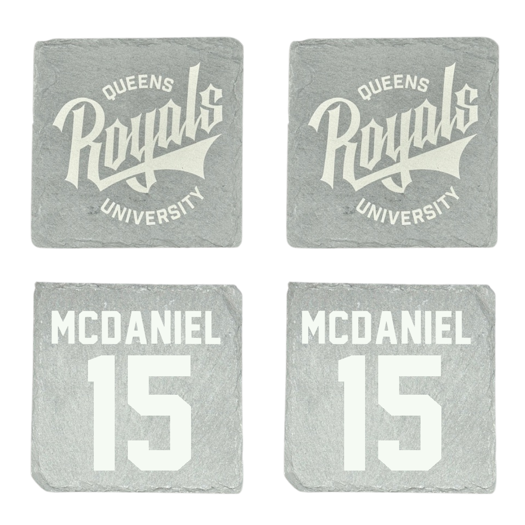 Queens University of Charlotte Lacrosse Stone Coaster (4 Pack)  - #15 Ryan McDaniel