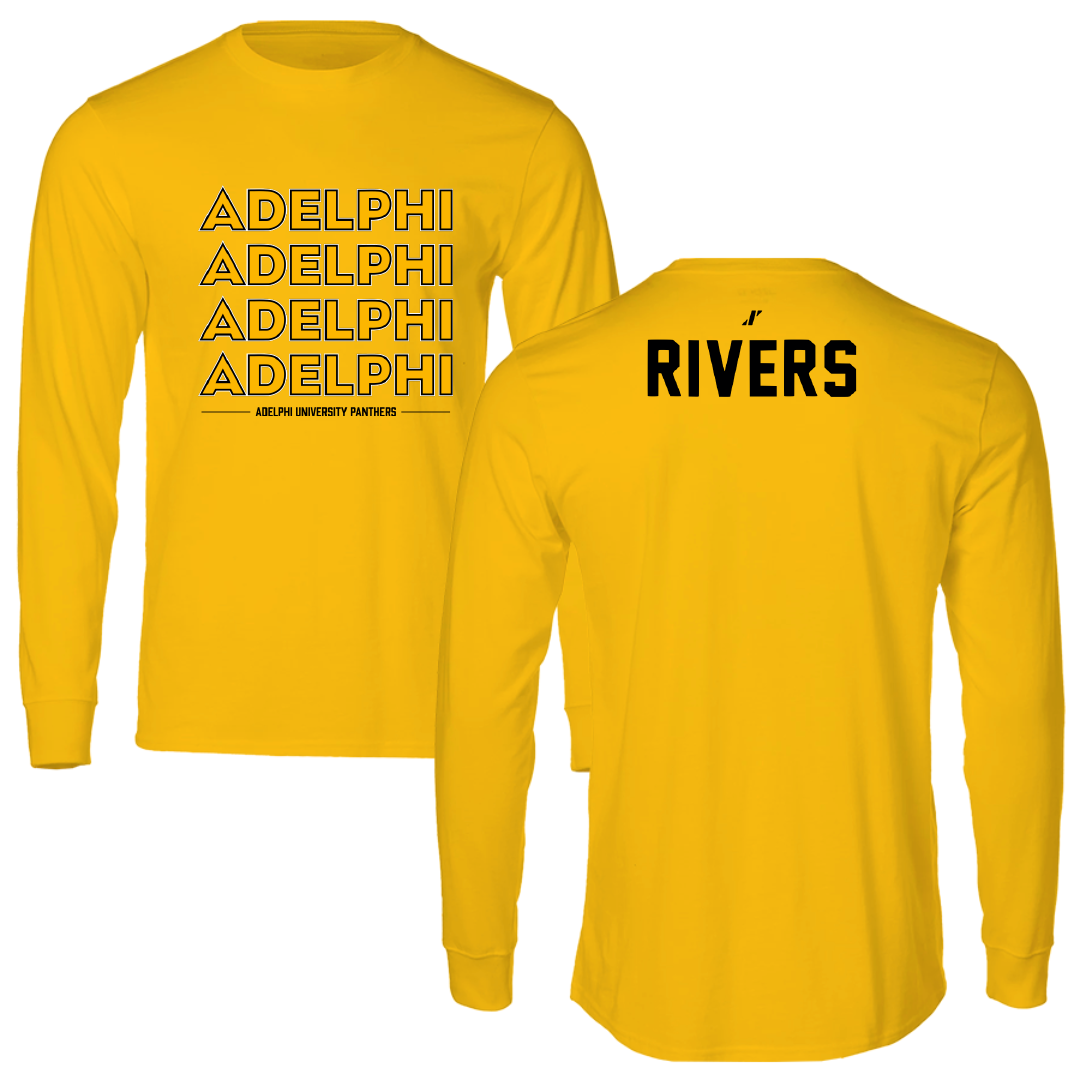 Adelphi University Swimming & Diving Gold General Performance Long Sleeve - Cooper Rivers