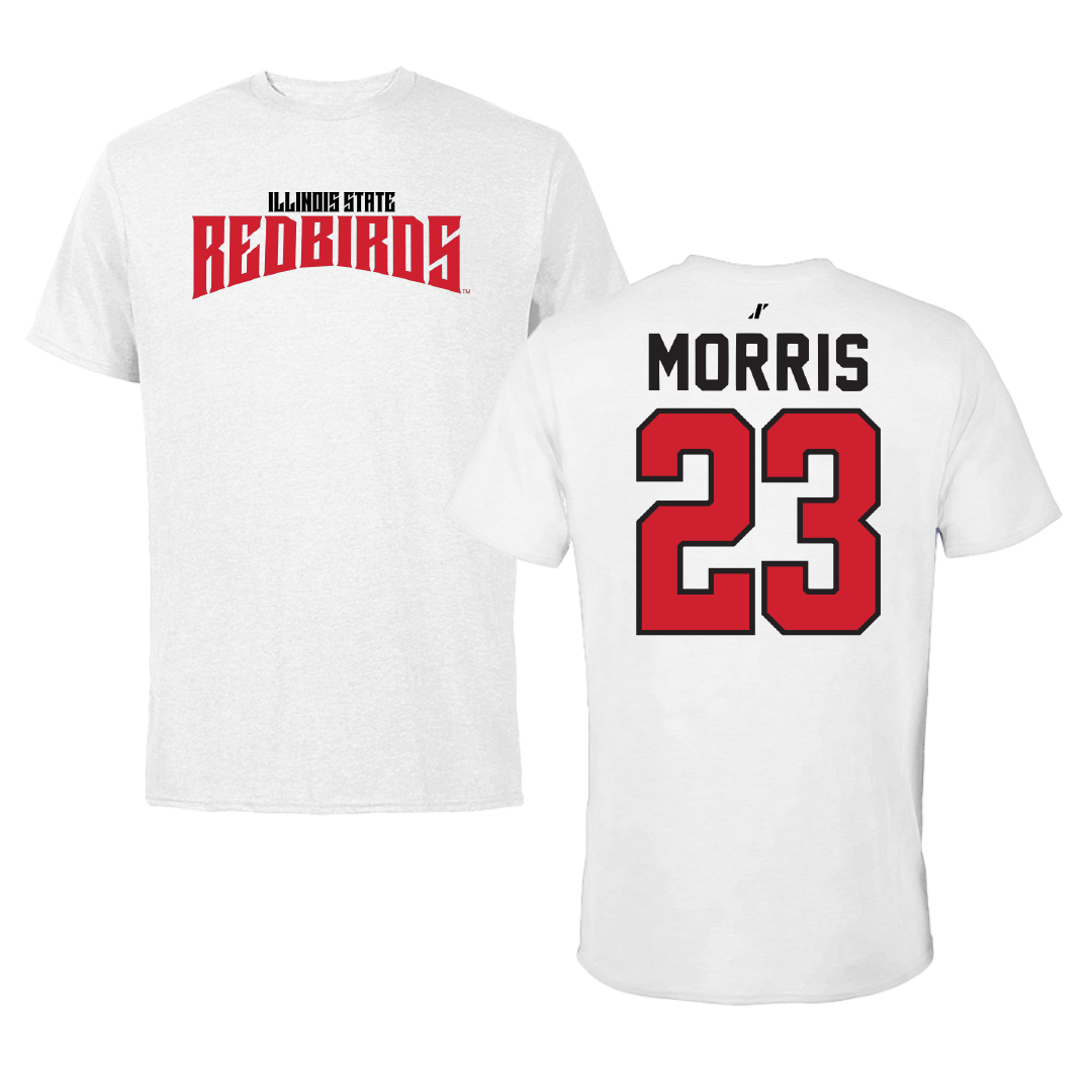 Illinois State University Baseball White Classic Performance Tee - #23 Judah Morris