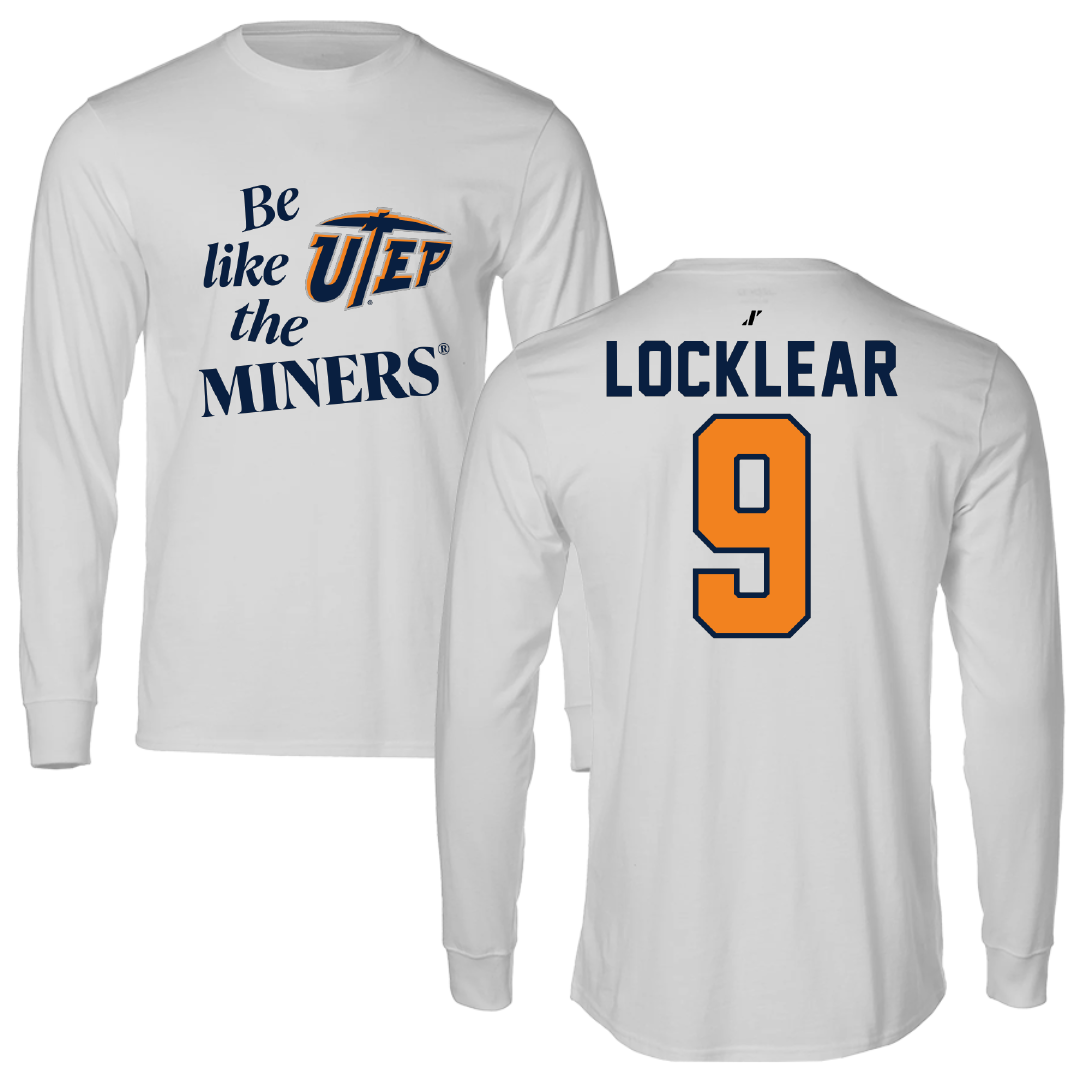 University of Texas at El Paso Football Light Gray Be Like Us Performance Long Sleeve - #9 Skyler Locklear