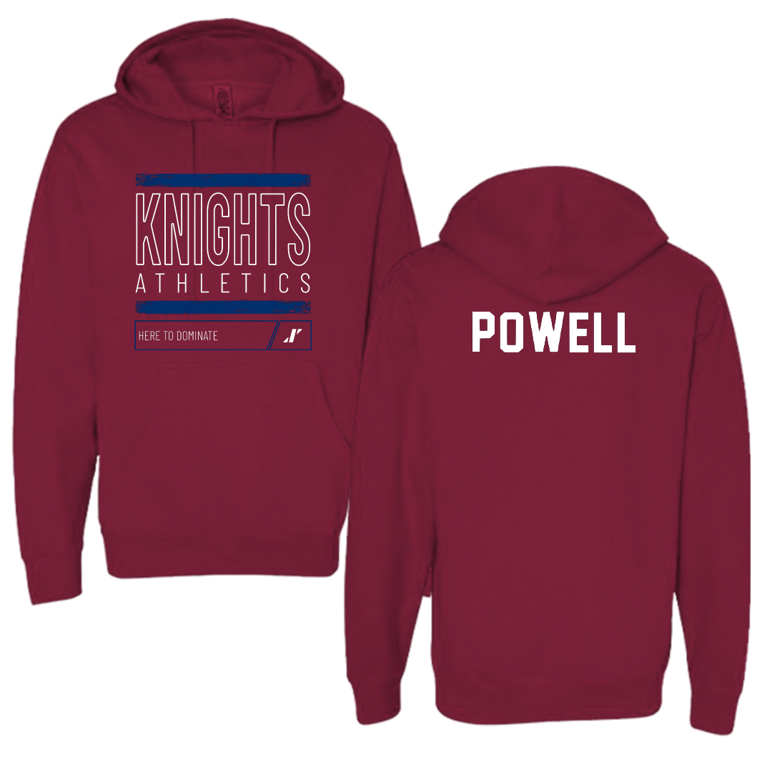 Fairleigh Dickinson University-Metropolitan Campus TF and XC Maroon Dominate Hoodie - Marcus Powell