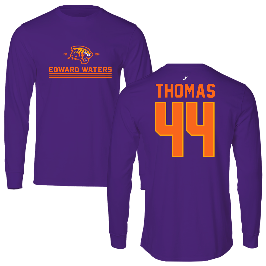 Edward Waters University Baseball Purple General Long Sleeve - #44 Michael Thomas