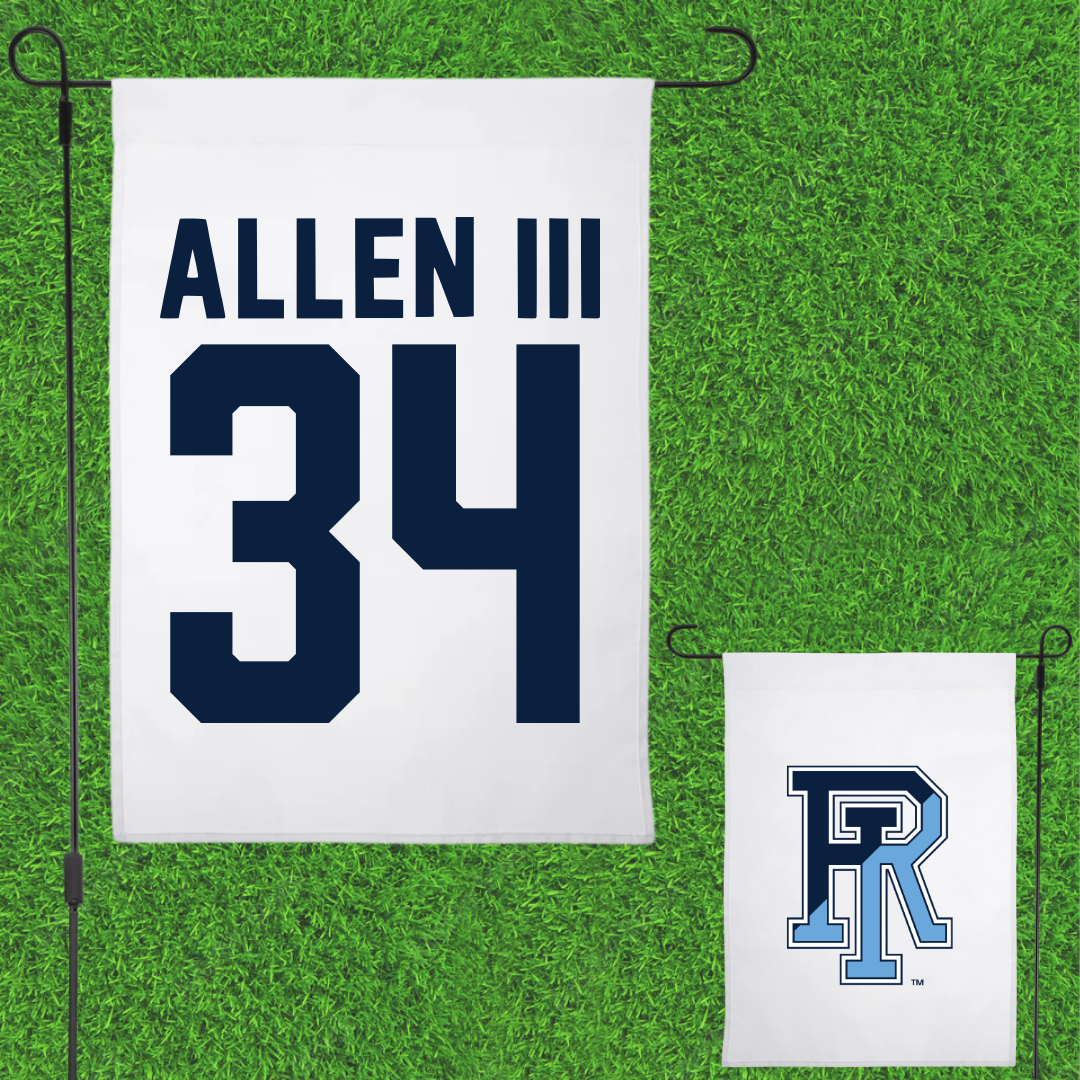 University of Rhode Island Basketball White Garden Flag - #34 Ray Allen III